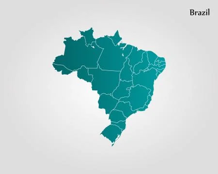 Map of Brazil Stock Illustration