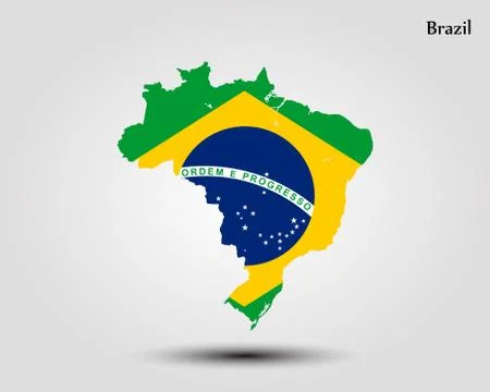 Map of Brazil Stock Illustration