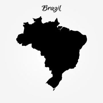Map of Brazil Stock Illustration