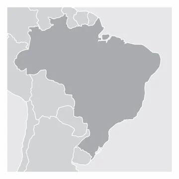 Map of Brazil Stock Illustration