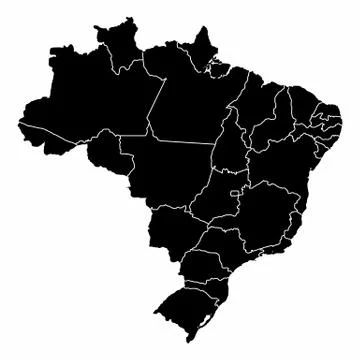 Map of Brazil Stock Illustration