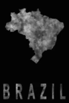 Map of Brazil made of smoke, Air pollution Stock Illustration