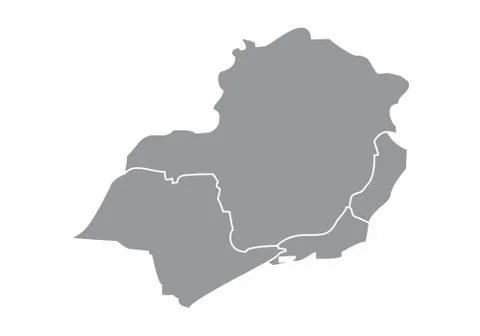 Map of the Brazil southeast region Stock Illustration