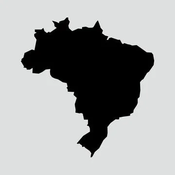 Map of brazil with territories Stock Illustration