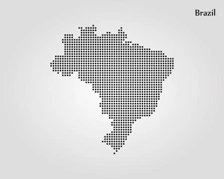 Map of Brazil. Vector illustration. World map Stock Illustration