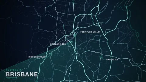 Map of Brisbane 스톡 동영상 340631253