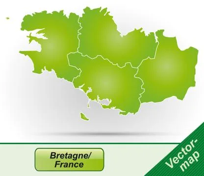 Map of brittany Stock Illustration