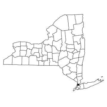 Map of Bronx County in New York state on white background. single County ma.. Stock Illustration
