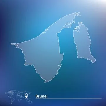 Map of Brunei Illustrazione stock