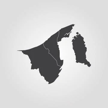 Map of Brunei Stock Illustration