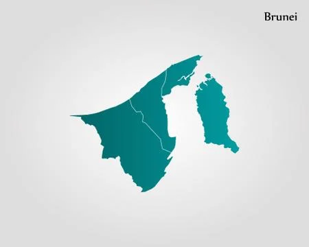 Map of Brunei Stock Illustration