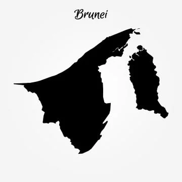 Map of Brunei Stock Illustration