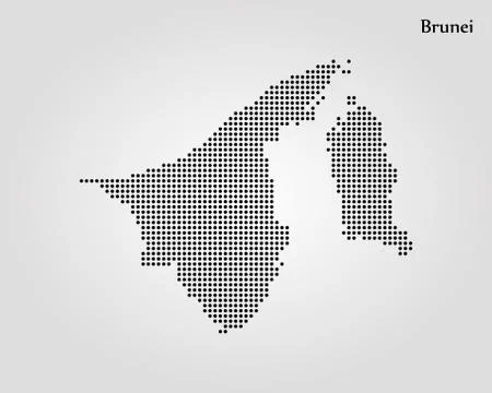 Map of Brunei. Vector illustration. World map Stock Illustration