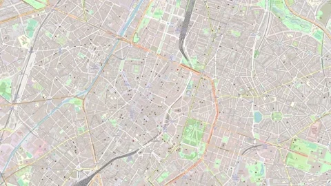 Map of Brussel in Belgium 库存影片 168827781