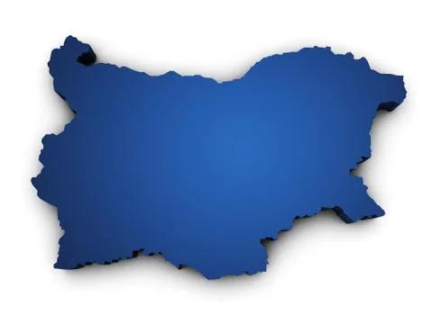 Map of bulgaria 3d shape Stock Illustration