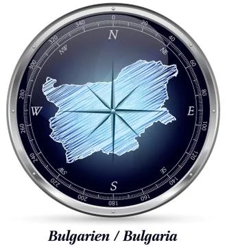 Map of bulgaria with borders Stock Illustration