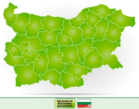 Map of bulgaria Stock Illustration