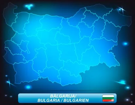 Map of bulgaria Stock Illustration