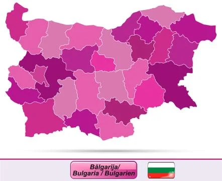 Map of bulgaria Stock Illustration