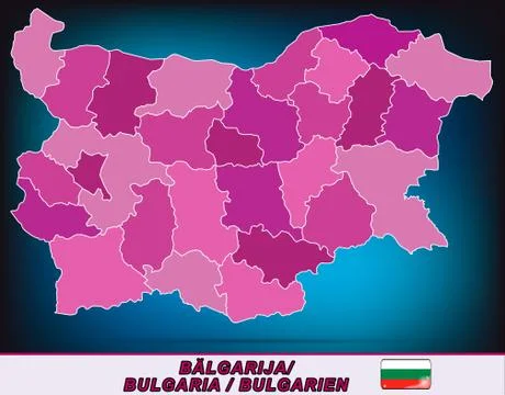 Map of bulgaria Stock Illustration