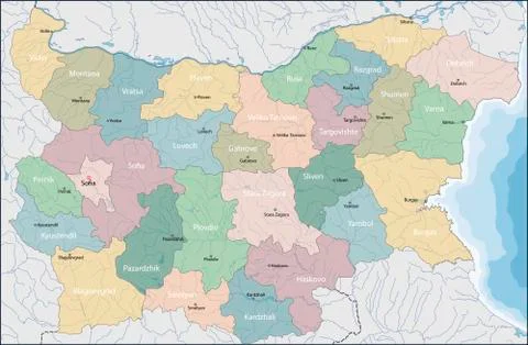 Map of Bulgaria Stock Illustration