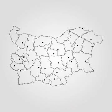 Map of Bulgaria Stock Illustration