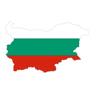 Map of Bulgaria. Vector design isolated on white background. Stock Illustration