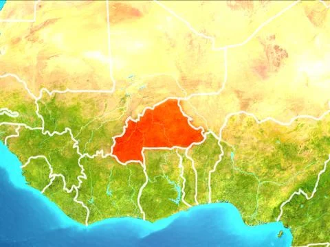 Map of Burkina Faso Illustrazione stock