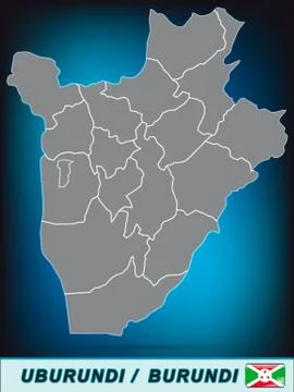 Map of burundi Stock Illustration