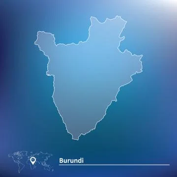 Map of Burundi Stock Illustration