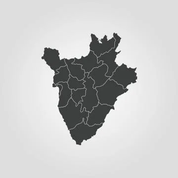 Map of Burundi Stock Illustration