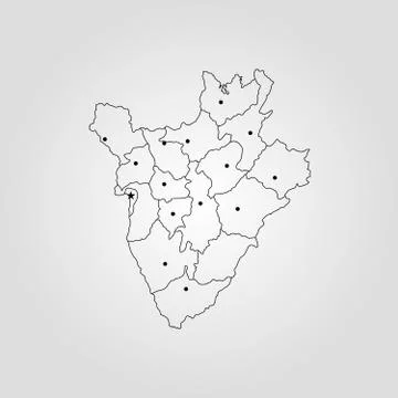 Map of Burundi Stock Illustration