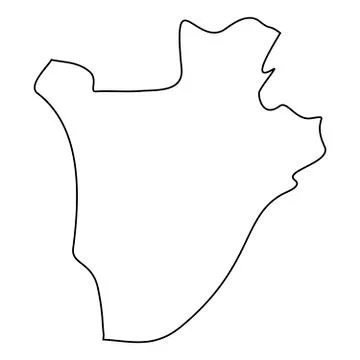 Map of Burundi - outline Stock Illustration