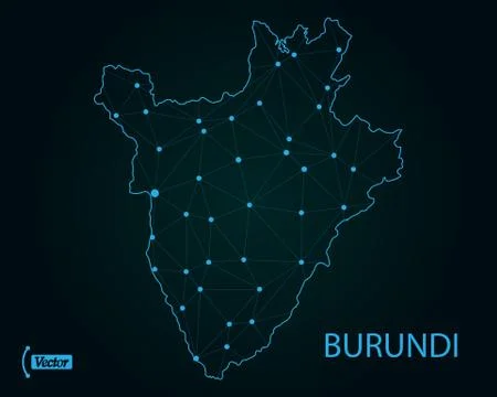 Map of Burundi. Vector illustration. World map Illustrazione stock