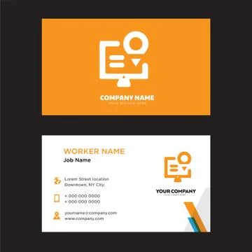 Map business card design Free Stock Illustration