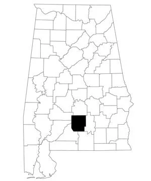 Map of butler County in Alabama state on white backround. single County map.. Stock Illustration