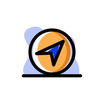 Map Button Conceptual Vector Illustration Icon Design Stock Illustration