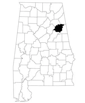 Map of Calhoun County in Alabama state on white backround. single County ma.. Stock Illustration