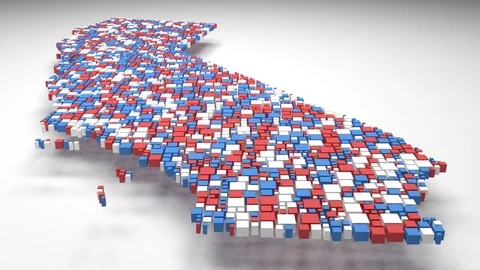 Map of California Stock Footage 81045857