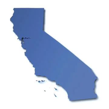 Map of California - USA Stock Illustration