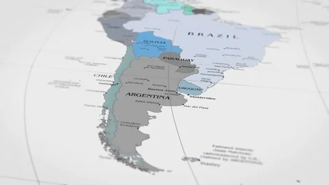 Map The camera rotating around Algeria on the world map takes the focus. Stock Footage 299935974