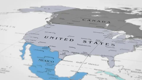 Map The camera rotating around America on the world map takes the focus. Stock Footage 297752772