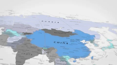 Map The camera rotating around China on the world map takes the focus. Stock Footage 299940268