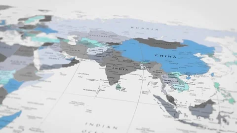 Map The camera rotating around india on the world map takes the focus. Stock Footage 299938747
