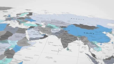 Map The camera rotating around pakistan on the world map takes the focus. Stock Footage 299940593