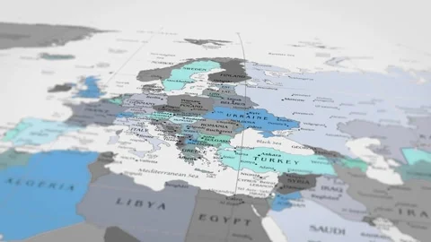 Map The camera rotating around Poland on the world map takes the focus. Stock Footage 299940757