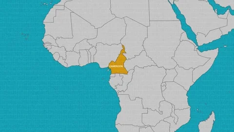 Map of Cameroon Stock Footage 294590882