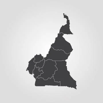 Map of Cameroon Stock Illustration