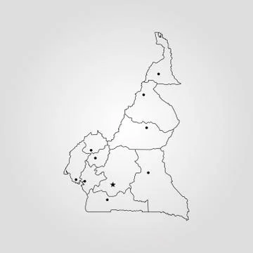 Map of Cameroon Stock Illustration