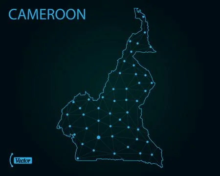 Map of Cameroon. Vector illustration. World map Stock Illustration